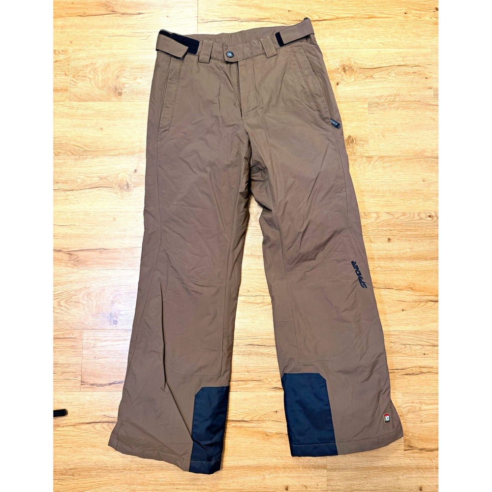 Spyder Ski Pants Mens Small 48 Brown Black Insulated Snowboard Snow 30" Inseam